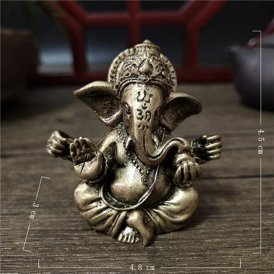 Bronze Color Lord Ganesha Statue